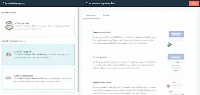 choose the customer support form type